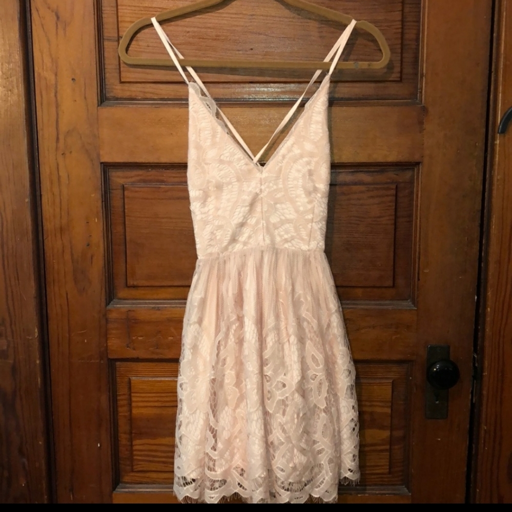 ISO!! Pastel pink colored lace dress